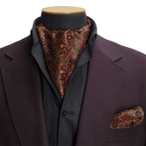 W21-ROYAL BOTHA SILK CRAVAT & POCKET SQUARE SET